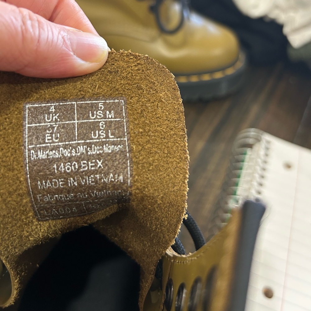 Dr. Martens Olive Green Lace-Up Boots - Picture 3 of 3